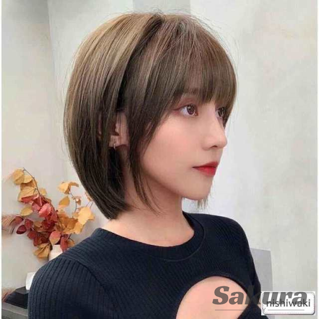 自然な人毛100%フルウィッグ レディース人毛ウィッグ ボブ ショート セミロング 女性 医療用 かつら デイリー イメチェン ファッションウ