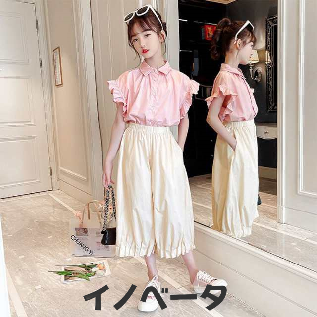 韓国子供服 女の子 セットアップ tシャツ パンツ キッズ 2点セット夏服 上下セット 遠足 ファッション 通学 お出かけ 海外旅行 入学式 卒業式 結婚式 発表会