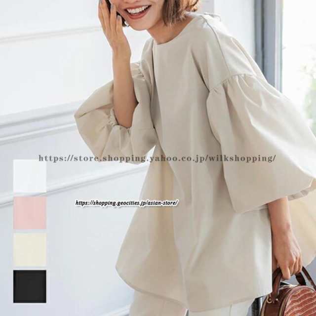 短袖 無地 2023年春夏 新作 シャツ ブラウス バックリボン付きブラウス 大人可愛い 大人 可愛い20代 30代 40代 0代 レディースファッションブラウス シャツ ふんわり aラインシルエット