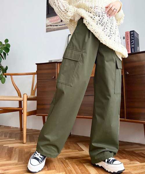 『セール実施中』商品名:タック入りセミワイドカーゴパンツカテゴリ:パンツ>カーゴパンツブランド品番:mt03005素材:本体; ポリエステル100%原産国:中国カラー:アイボリー，ブラック，カー