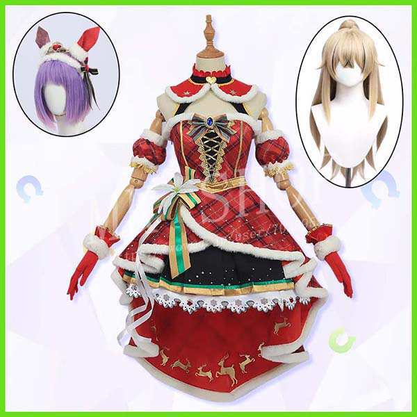 送料無料 ウマ娘 風 ダイワスカーレット コスプレ 高品質 衣装 ウィッグ コスチューム 演出服 アニメ ゲーム ハロウィン cosplay 変装