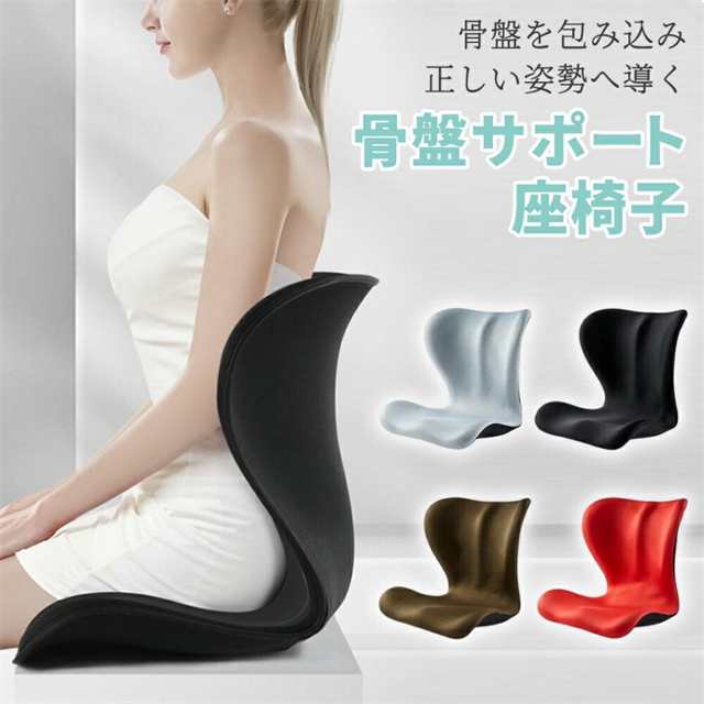 座椅子 バランスチェア 骨盤矯正 椅子 腰 猫背 スタイル 姿勢矯正 クッション 洗えるカバー 疲労 テレワーク ボディメイクシート オフィス
