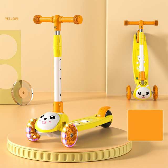 キックボード キックスクーター 子供用 キックスケーター 3輪 キッズ 光るタイヤ LEDホイール 折りたたみ 誕生日 プレゼント