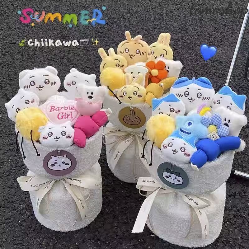 Chiikawa ドールブーケ 卒業式お祝い ギフト 枯れないお花 フラワーギフト ボリューム 造花 お見舞 プレゼント 誕生日 記念日 友達へのクリエイティブでかわいいギフト