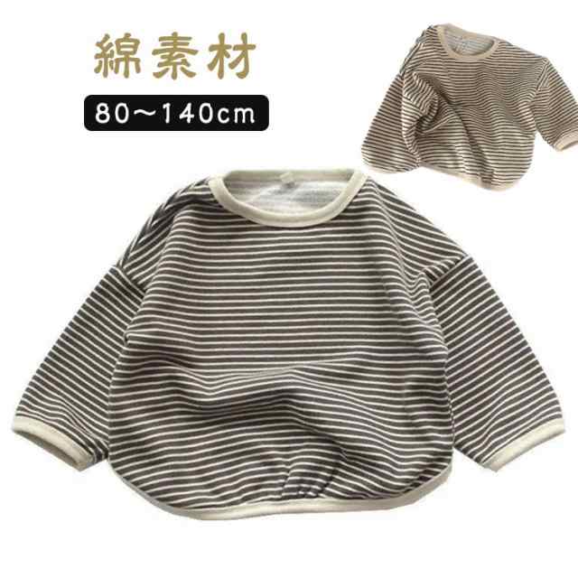 綿 トレーナー tシャツ ボーダー ベビー服 男の子 女の子 子供 長袖 キッズ 春 秋 冬 カットソー 子ども服 赤ちゃん 可愛い 韓国子供服 スウェット ロンT トップス 保育園 幼稚園 小学生 