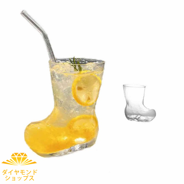 ブーツグラス ストロー付き カップ 380ml 北欧 食器 コップ クリア 【送料無料】ガラス 透明 おしゃれ ドリンクボトル 耐熱ガラス